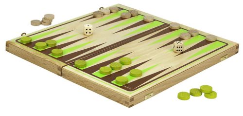 Jeujura fa Backgammon összecsukható dobozban