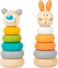Small Foot fa készségfejlesztő torony 12db