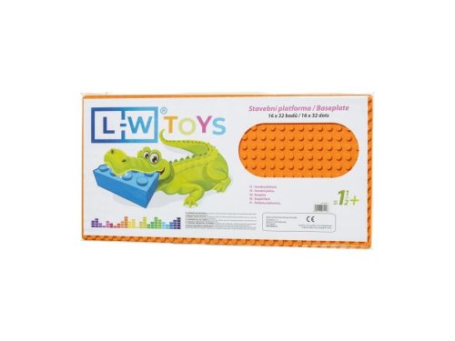 LW Toys tábla / alap 16x32 narancssárga (LEGO kompatibilis)