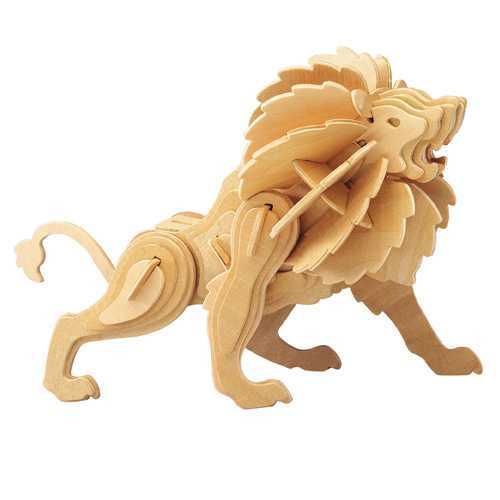 Woodcraft Drevené 3D puzzle Lev