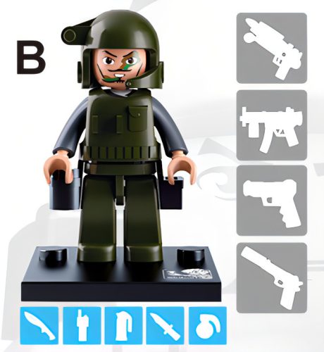 Sluban építőkészlet figurák M38-B0586 Rendőrök és tolvajok - 1 db B (LEGO kompatibilis)