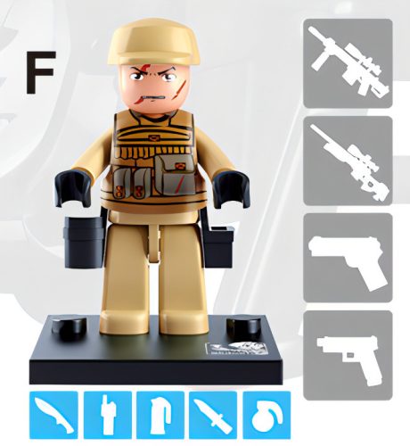 Sluban építőkészlet figurák M38-B0586 Rendőrök és tolvajok - 1db F (LEGO kompatibilis)