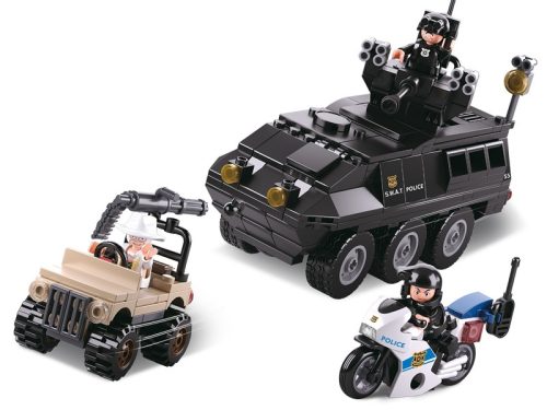 Sluban Police építőkészlet M38-B0655 SWAT földi reagáló egysége tolvajt üldöz 310 db (LEGO kompatibilis)