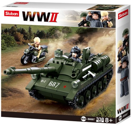 Sluban Army építőkészlet WWII M38-B0687 szovjet SU-85 páncélvadász 335 db