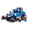 Sluban Model Bricks építőkészlet M38-B0813 Off Road Blue Pickup motorkerékpárral 361 db (LEGO kompatibilis)