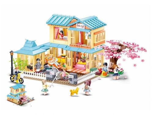 Sluban építőkészlet Girls Dream Happy Diary M38-B1017 Ház Sakurával 1029 db