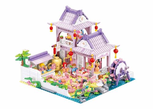 Sluban Girls Dream építőkészlet M38-B1078 Teaház díszkerttel 981 db (LEGO kompatibilis)