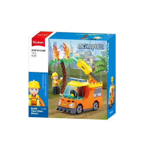 Sluban Metropolis M38-B1328B tűzoltóautó 75 db