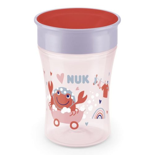 NUK Magic Cup 230ml itató pohár 360° fedéllel piros 1db