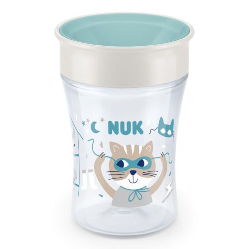 NUK hrnek Magic Cup s víčkem 230ml tyrkysová