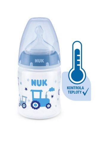 NUK FC Cup 150ml cumisüveg hőmérséklet szabályozással kék traktorral 1db