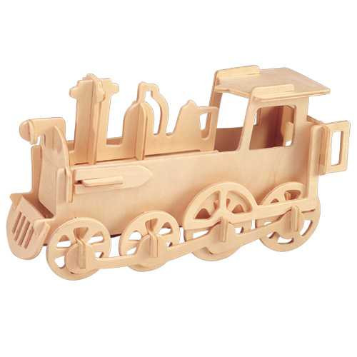 Woodcraft Drevené 3D puzzle Lokomotíva malá