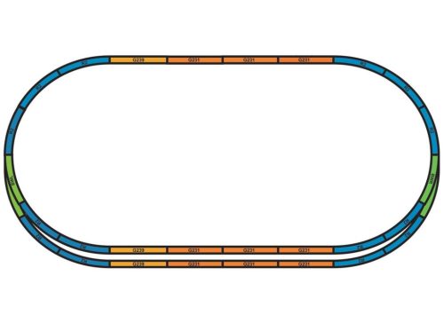 Piko Podložie pre sady koľají A + E (základný ovál s paralelnou traťou) - 55367