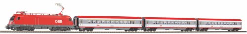 Piko Kezdőkészlet, Taurus villanymozdony IC személykocsikkal, ÖBB V, ágyazatos sínnel 97947 H0 1:87 méretarány