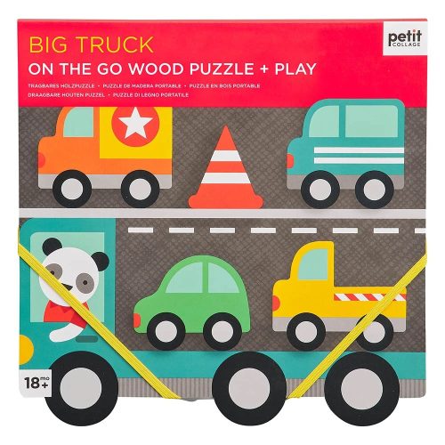 Petit Collage Robustne drevené puzzle Big Truck