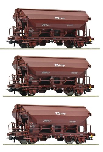 Roco Szétnyíló tetejű kocsi készlet, Tds, CD Cargo VI 6600078 H0 1:87 méretarány