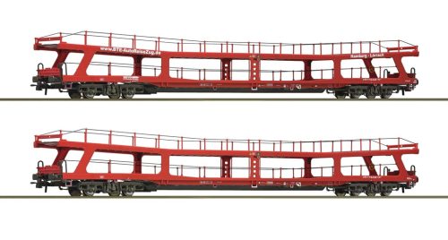 Roco Autószállító kocsi készlet, DDm, BTE VI 2 db-os 77047 H0 1:87 méretarány
