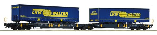 Roco Iker-zsebeskocsi, Sdggmrs/T2000, LKW Walter félpótkocsikkal, WASCOSA VI 77363 H0 1:87 méretarány