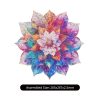 RoboTime Drevené puzzle Kvetinová mandala