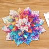 RoboTime Drevené puzzle Kvetinová mandala