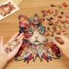 RoboTime Drevené puzzle Mačací kráľ