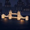 RoboTime drevené 3D puzzle most Tower Bridge svietiaci