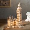 RoboTime drevené 3D puzzle hodinová veža Big Ben svietiaci