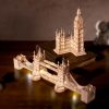 RoboTime drevené 3D puzzle hodinová veža Big Ben svietiaci