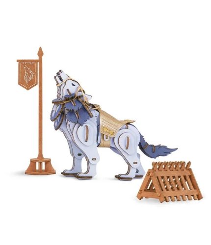 RoboTime 3D DDrevené puzzle Vlk bojovník - Warrior Wolf