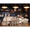 Ugears 3D drevené mechanické puzzle V-Express parná lokomotíva 4-6-2 s tendrom