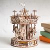 Ugears 3D drevené mechanické puzzle Kolotoč