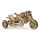 Ugears 3D drevené mechanické puzzle UGR-10 Motorka (scrambler) s vozíkom