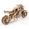 Ugears 3D drevené mechanické puzzle UGR-10 Motorka (scrambler) s vozíkom