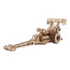 Ugears 3D drevené mechanické puzzle Závodné auto (dragster)