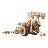 Ugears 3D drevené mechanické puzzle Závodné auto (dragster)