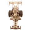 Ugears 3D drevené mechanické puzzle Závodné auto (dragster)