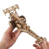 Ugears 3D drevené mechanické puzzle Závodné auto (dragster)