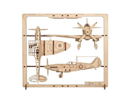 Ugears 2.5D fa mechanikus puzzle vadászrepülőgép