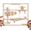 Ugears 2.5D fa mechanikus puzzle vadászrepülőgép