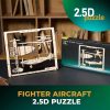 Ugears 2.5D fa mechanikus puzzle vadászrepülőgép