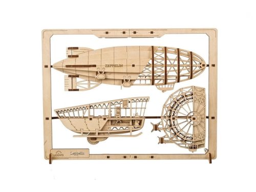 Ugears 2.5D fa mechanikus puzzle léghajó Zeppelin