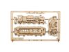 Ugears 2.5D fa mechanikus puzzle Steam Express vonat