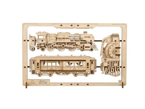 Ugears 2.5D fa mechanikus puzzle Steam Express vonat