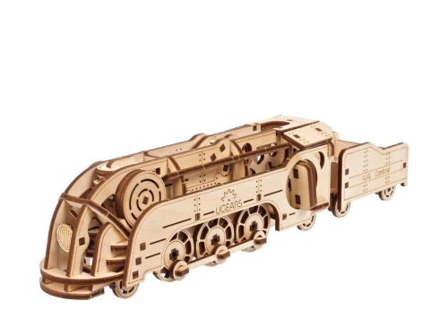 Ugears 3D drevené mechanické puzzle MINI Lokomotíva