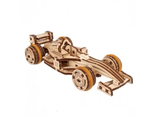 Ugears 3D fa mechanikus puzzle Compact Racer Formula versenyautó