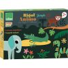 Vilac Drevené magnetické puzzle zvieratka Jungle