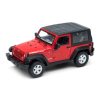 Welly Jeep Wrangler Rubicon (soft top) 1:24 červený