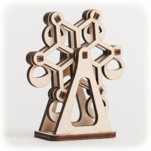 CuteWood Drevené 3D puzzle Kolotoč