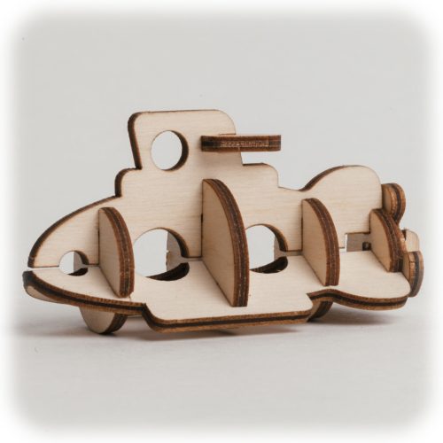 CuteWood Drevené 3D puzzle Ponorka