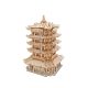 Woodcraft Drevené 3D puzzle Yellow Crane Tower